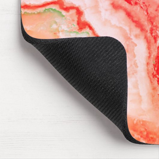Luxuriöse Rose Gold Blush Mineral Agate Mousepad (Ecke)