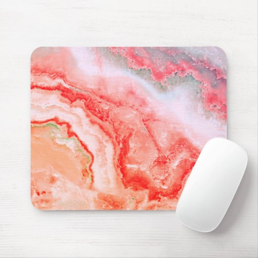 Luxuriöse Rose Gold Blush Mineral Agate Mousepad (Mit Mouse)