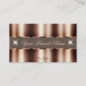 Luxuriöse Rose Gold Brown Sparkle Diamonds Glamour Visitenkarte (Vorderseite)