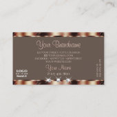 Luxuriöse Rose Gold Brown Sparkle Diamonds mit Log Visitenkarte (Rückseite)
