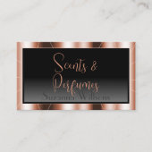 Luxuriöse Rose Gold Chic Black Gradient Stylish Lu Visitenkarte (Vorderseite)