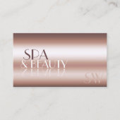 Luxuriöse Rose Gold Coole Spiegelbriefe mit Monogr Visitenkarte (Vorderseite)