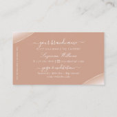 Luxuriöse Rose Gold Decor Juwelen und Monogram Visitenkarte (Rückseite)