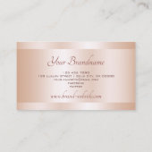 Luxuriöse Rose Gold Effekt Beruflich und stilvoll Visitenkarte (Rückseite)
