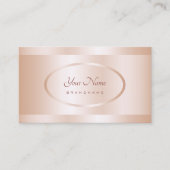 Luxuriöse Rose Gold Effekt Beruflich und stilvoll Visitenkarte (Vorderseite)