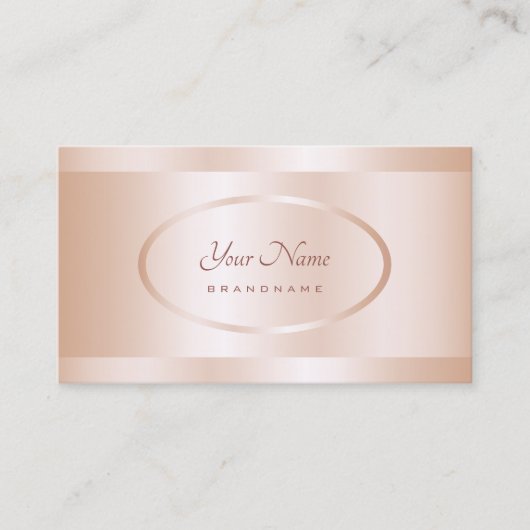 Luxuriöse Rose Gold Effekt Beruflich und stilvoll Visitenkarte (Vorderseite)