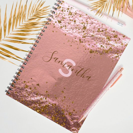 Luxuriöse Rose Gold Foil Glittery Stilvolle Elegan Notizblock