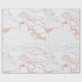 Luxuriöse Rose Gold Foil Marmor Geschenkpapier (Flach)