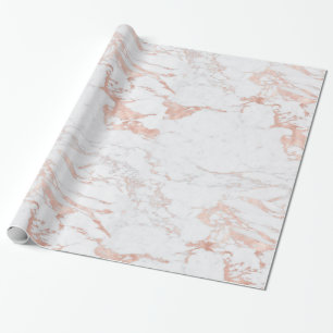Luxuriöse Rose Gold Foil Marmor Geschenkpapier
