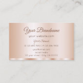 Luxuriöse Rose Gold Glamour Beruflich Einfach Visitenkarte (Rückseite)
