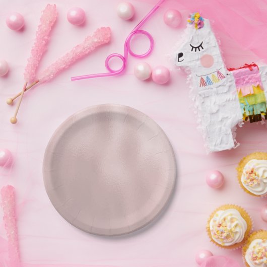 Luxuriöse Rose Gold Glas Textur Pappteller (Party)