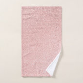Luxuriöse Rose Gold Glitzer Badhandtuch Set (Handtuch)