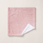 Luxuriöse Rose Gold Glitzer Badhandtuch Set (Waschlappen)