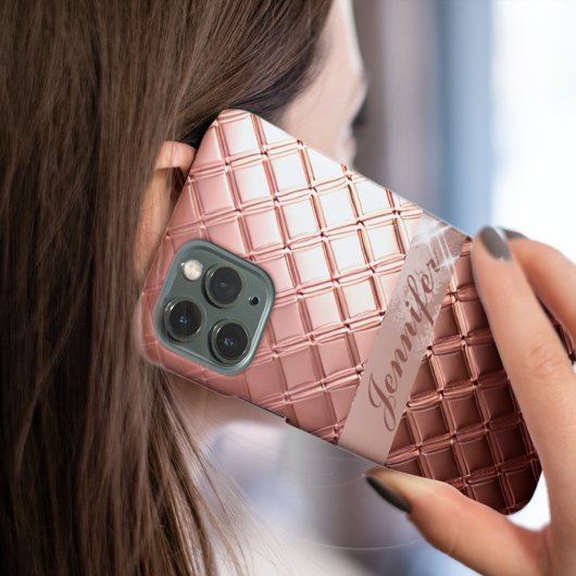 Luxuriöse Rose Gold Glitzer Custom Fügen Sie Ihren Case-Mate iPhone Hülle