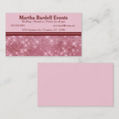 Luxuriöse Rose Gold Glitzer Events Schönheit Stil Visitenkarte (Vorne/Hinten)