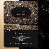 Luxuriöse Rose Gold Glitzer Luminous Stars Elegant Visitenkarte