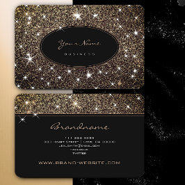Luxuriöse Rose Gold Glitzer Luminous Stars Elegant Visitenkarte