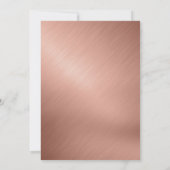 Luxuriöse Rose Gold Glitzer Pixel Quinceañera Einladung (Rückseite)