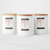Luxuriöse Rose Gold Glitzer Produktverpackungsmark Lebensmitteletikett (Flaschen)