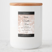 Luxuriöse Rose Gold Glitzer Produktverpackungsmark Lebensmitteletikett (Vorderseite)