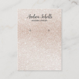 Luxuriöse Rose Gold Glitzer Schmuck Earring Displa Visitenkarte