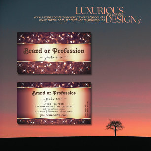 Luxuriöse Rose Gold Glitzer Sparkle Luminous Star Visitenkarte