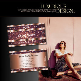 Luxuriöse Rose Gold Glitzer Sparkle Stars Qualität Visitenkarte