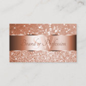 Luxuriöse Rose Gold Glitzer Sparkle Stars Visitenkarte (Vorderseite)
