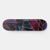 Luxuriöse Rose Gold Liquid Paint Marble Geometric Skateboard (Horizontal)