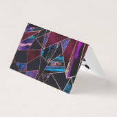 Luxuriöse Rose Gold Liquid Paint Marble Geometrie Visitenkarten (Rückseite)