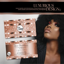 Luxuriöse Rose Gold Luminous Glitzer Stars Logo hi