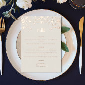 Luxuriöse Rose Gold Mediterrane Tile Wedding Menü