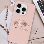 Luxuriöse Rose Gold Monogram Elegant Brush Stroke Case-Mate iPhone Hülle