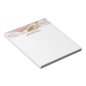 Luxuriöse Rose Gold Pink Marmordesign Notizblock (angewinkelt)