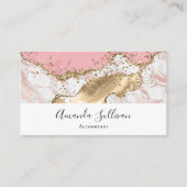 Luxuriöse Rose Gold Pink Marmordesign Visitenkarte (Vorderseite)