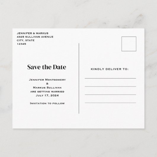 Luxuriöse Rose Gold rosa Marmor Hochzeit Speichern Einladungspostkarte (Rückseite)