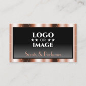 Luxuriöse Rose Gold schick Schwarz mit Logo Visitenkarte (Vorderseite)