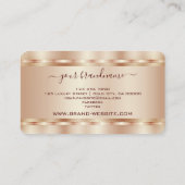 Luxuriöse Rose Gold Shimmer Effekt Beruflich Visitenkarte (Rückseite)