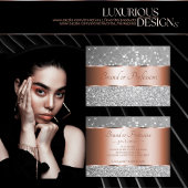 Luxuriöse Rose Gold Silber Glitzer Luminous Stars Visitenkarte