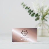 Luxuriöse Rose Gold Silber Sparkle Diamanten mit L Visitenkarte (Stehend Vorderseite)