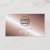 Luxuriöse Rose Gold Silber Sparkle Diamanten mit L Visitenkarte (Vorderseite)