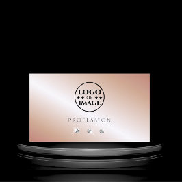 Luxuriöse Rose Gold Silber Sparkle Diamanten mit L Visitenkarte