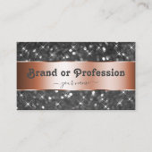 Luxuriöse Rose Gold Silver Glitzer Sparkle Stars Visitenkarte (Vorderseite)