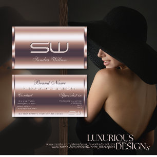 Luxuriöse Rose Gold Sparkling Effect Imitate 3D-In Visitenkarte