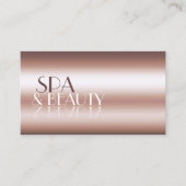 Luxuriöse Rose Gold Stilvolle Spiegelbriefe mit Fo Visitenkarte (Vorderseite)