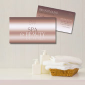 Luxuriöse Rose Gold Stilvoller Mirror Schriftart m Visitenkarte