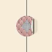 Luxuriöse Rose Gold Tufted Monogram Runder Aufkleber