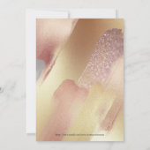 Luxuriöse Rose-Gold und Gray Brush Strokes Einladung (Rückseite)