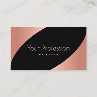 Luxuriöse Rose Gold und Schwarze Farben Elegant Mo Visitenkarte