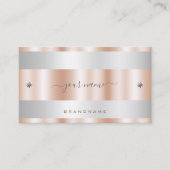 Luxuriöse Rose Gold und Silber mit Diamond Graphic Visitenkarte (Vorderseite)